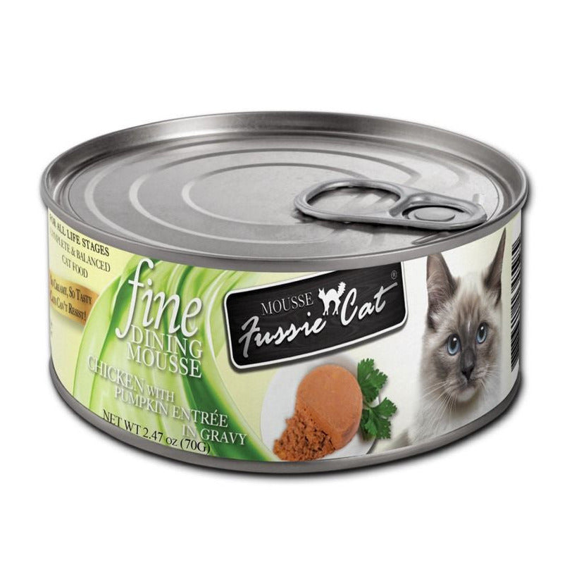 Fussie Cat Fine Dining Mousse Chicken with Pumpkin Entree - Case of 24 | Wet Cat Food