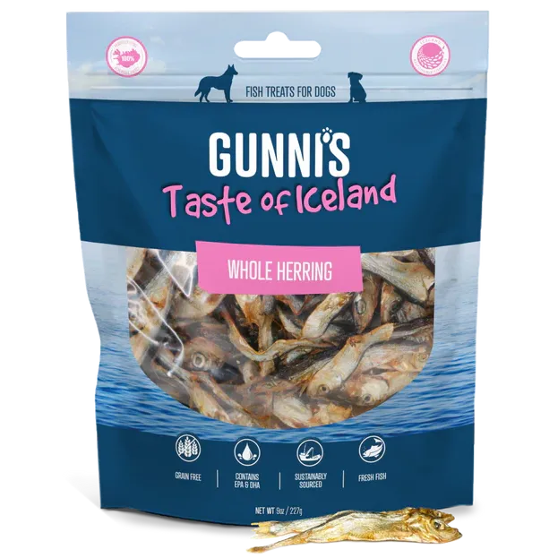 Gunni's Whole Herring Dog Treats | Dehydrated