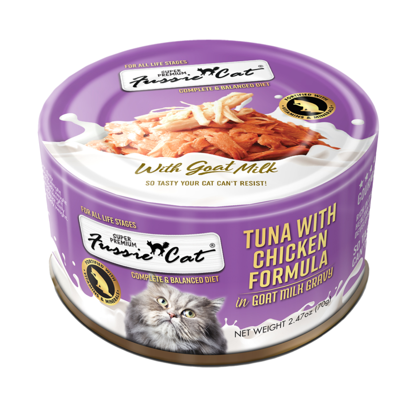 Fussie Cat Tuna with Chicken in Goats Milk - Case of 24 | Wet Cat Food