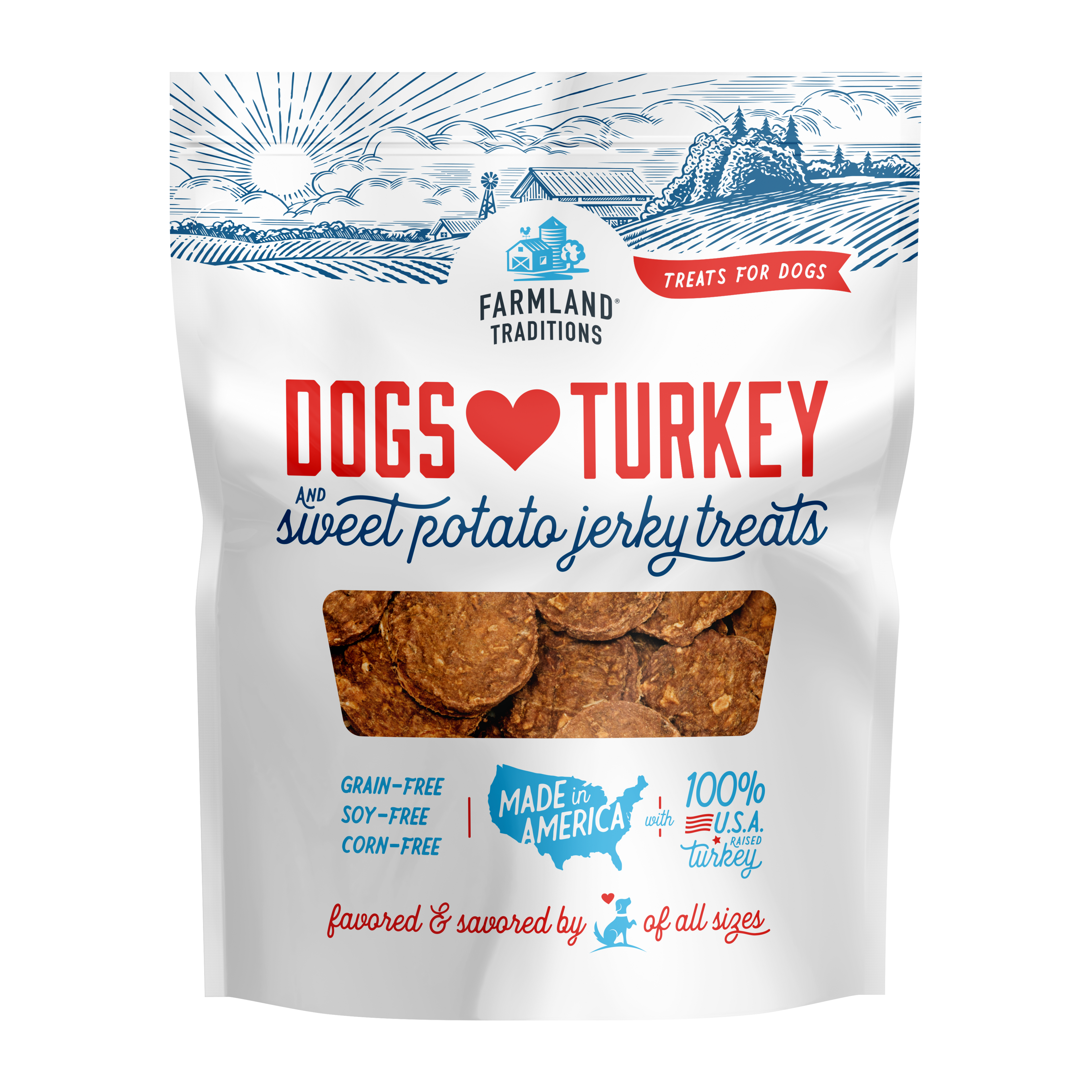 Farmland Traditions Dogs ♥ Turkey & Sweet Potato Jerky Treats | Jerky