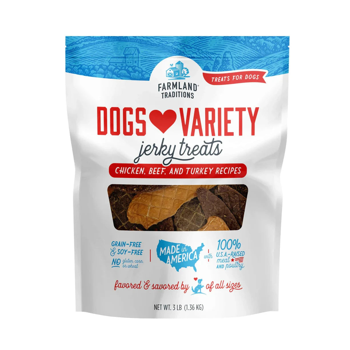 Farmland Traditions Dogs ♥ Variety Jerky Treats | Jerky