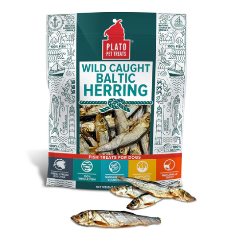 Plato Wild Caught Baltic Herring Dog Treats | Dehydrated