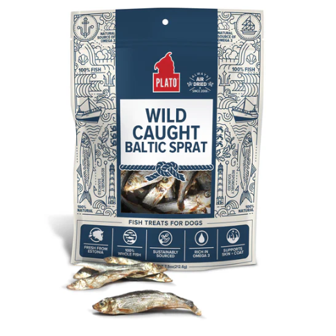 Plato Wild Caught Baltic Sprat Dog Treats | Dehydrated