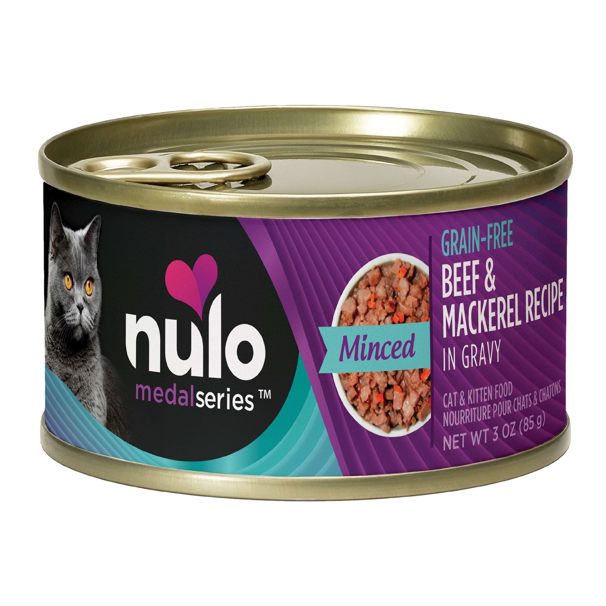 Nulo Minced Beef & Mackerel in Gravy Grain-Free - Case of 24 | Wet Cat Food
