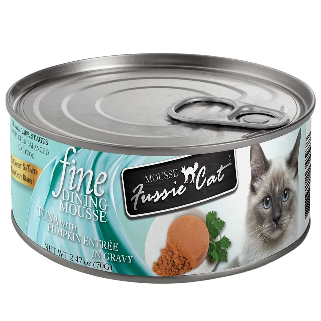 Fussie Cat Fine Dining Mousse Tuna with Pumpkin Entree - Case of 24 | Wet Cat Food