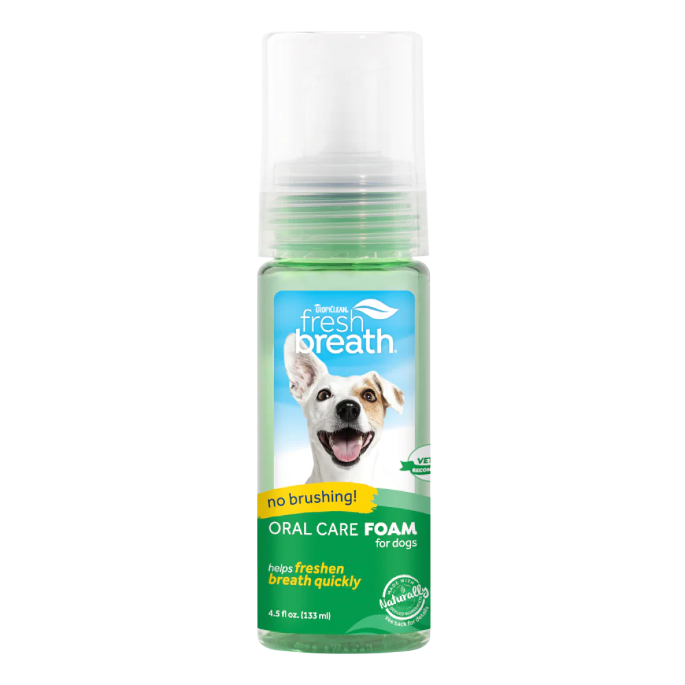 TropiClean Fresh Breath Mint Dental Foam for Dogs | Dental
