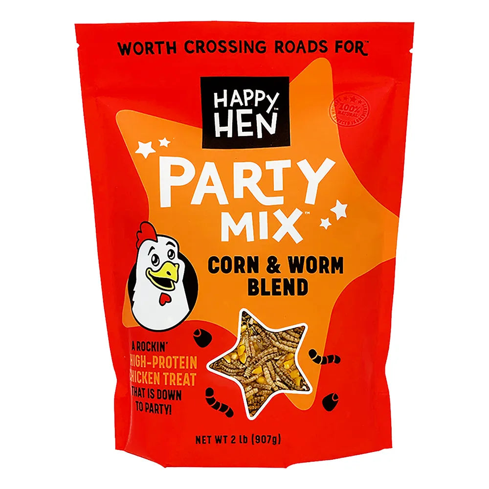 Happy Hen Treats Corn & Mealworm Party Mix Poultry Treats | Livestock Treat
