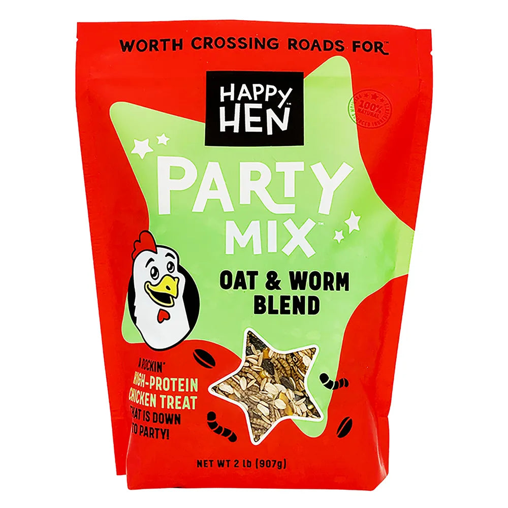 Happy Hen Treats Oat & Mealworm Party Mix Poultry Treats | Livestock Treat
